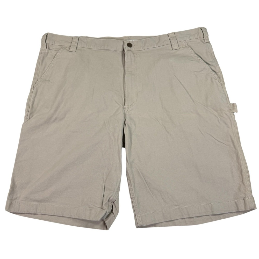 Carhartt Rugged Flex Utility Work Shorts Mens 42 Khaki Relaxed‎ Fit Canvas
